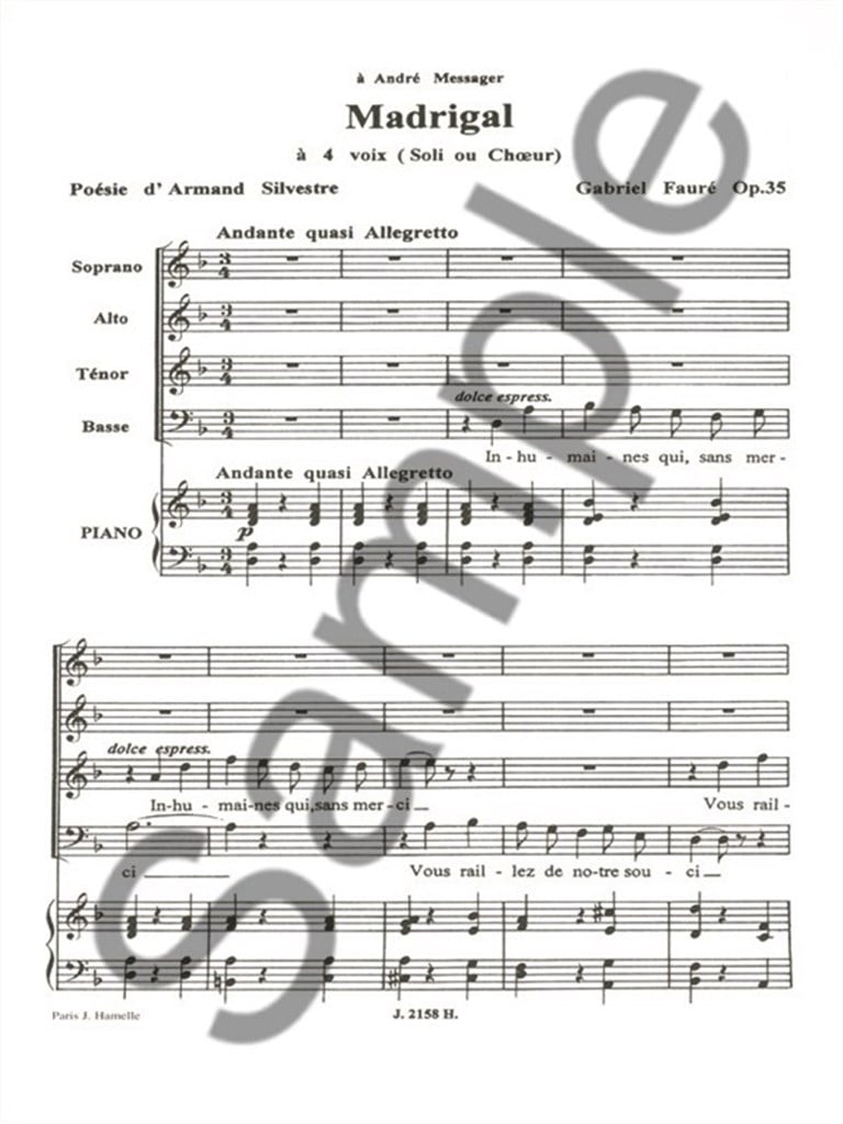Madrigal Opus 35